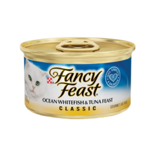 Fancy Feast Ocean Whitefish & Tuna Dinner Pate Canned Cat Food
