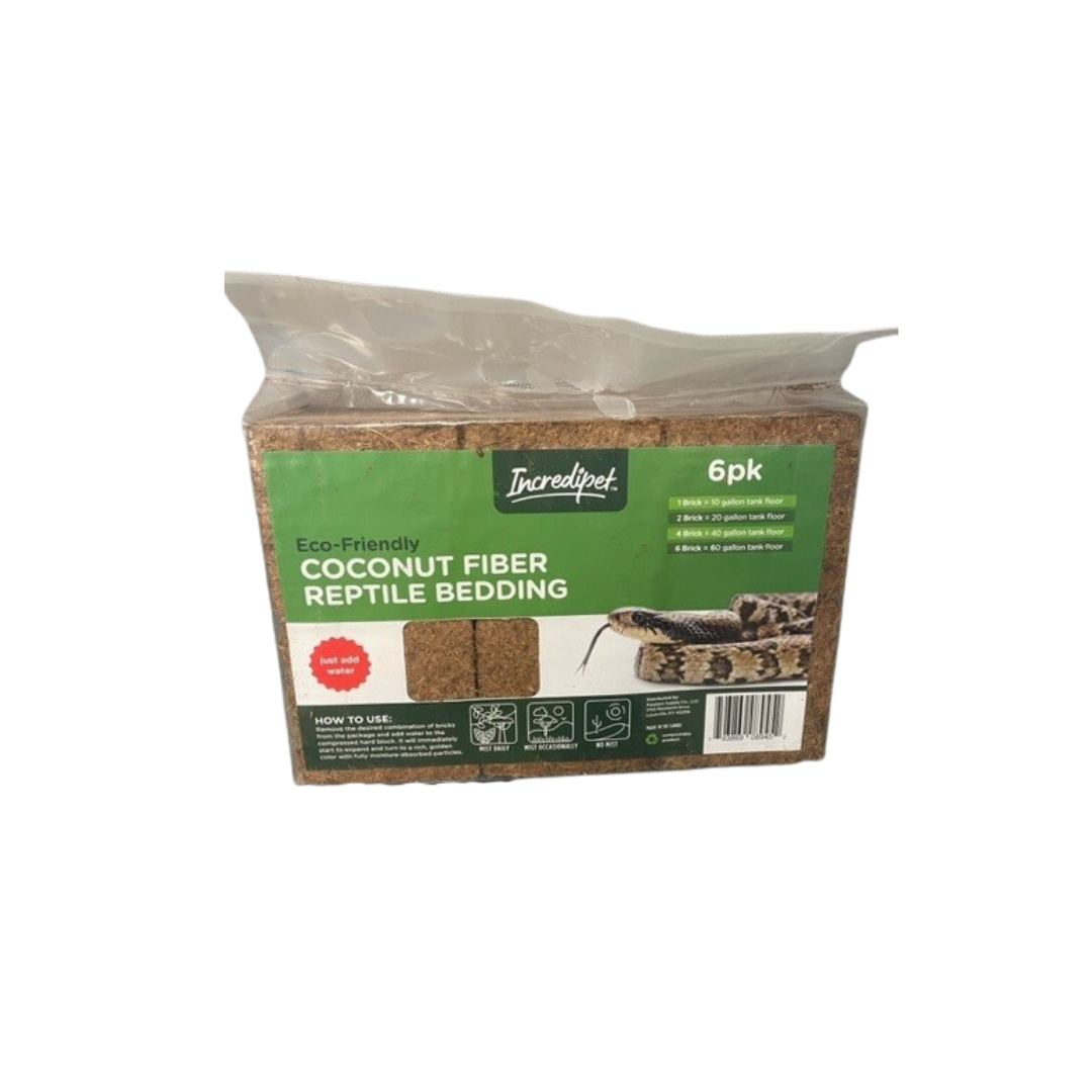 Incredipet Eco-Friendly Coconut Fiber Reptile Bedding 6 pk