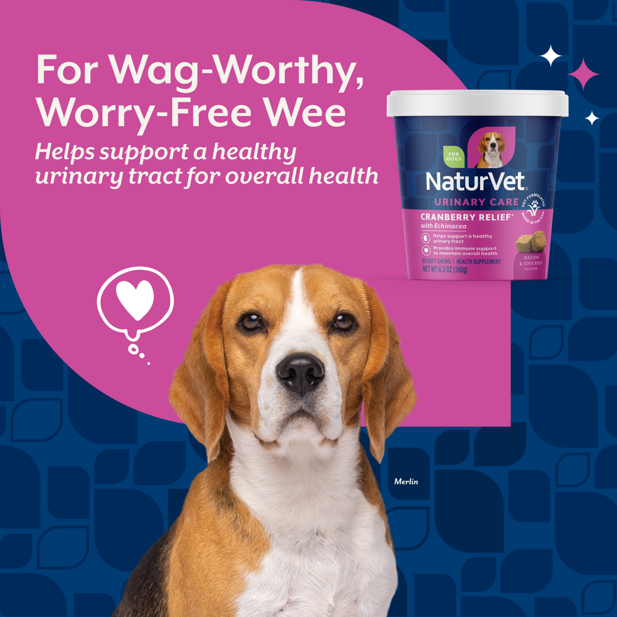 Naturvet Cranberry Relief Plus Echinacea Soft Dog Chews 60 ct