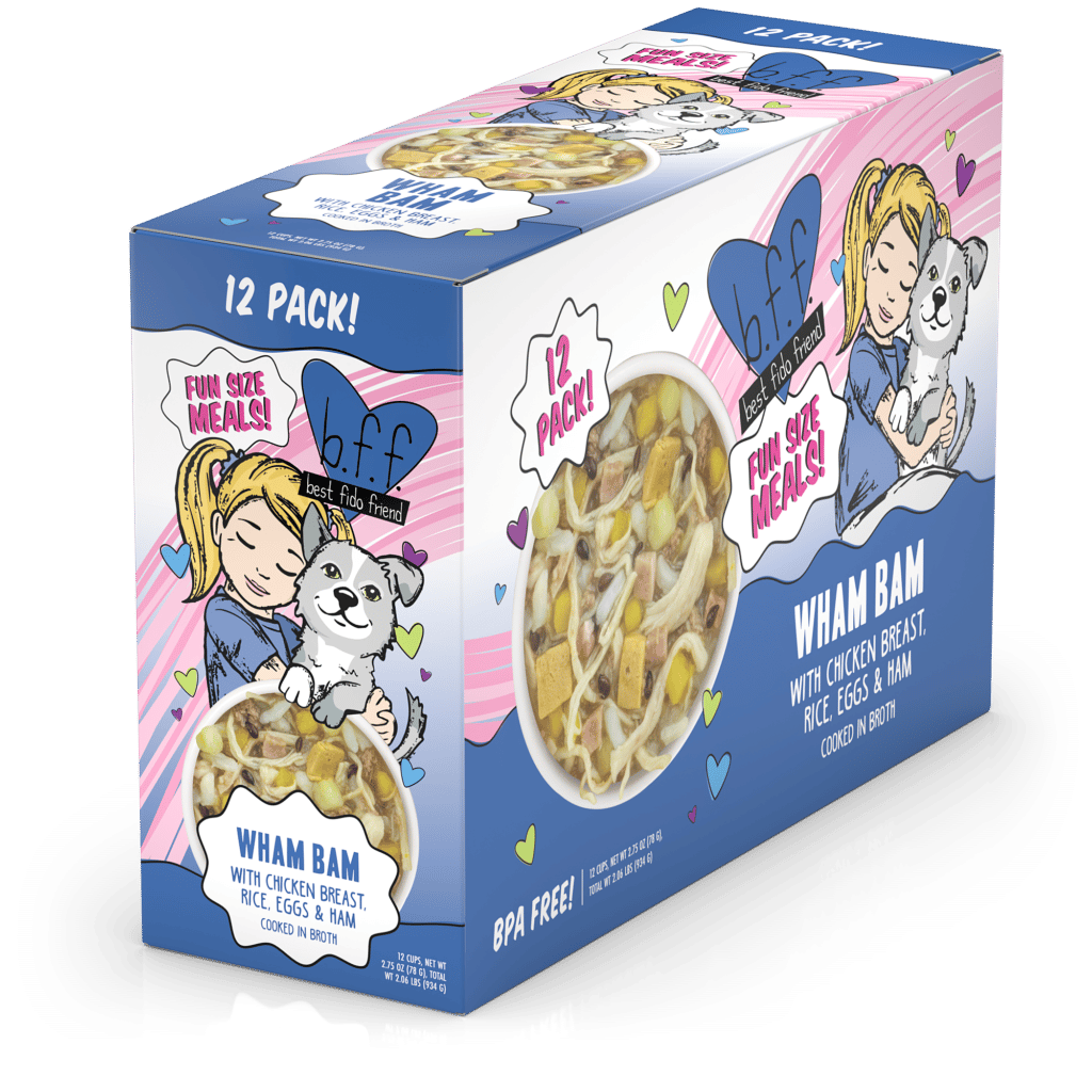 Weruva B.F.F. Fun Size Meals Wham Bam with Chicken Breast, Rice, Eggs & Ham Cooked in Broth Wet Dog Food