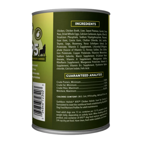 Earthborn Holistic K95 Chicken Recipe Grain-Free Canned Dog Food