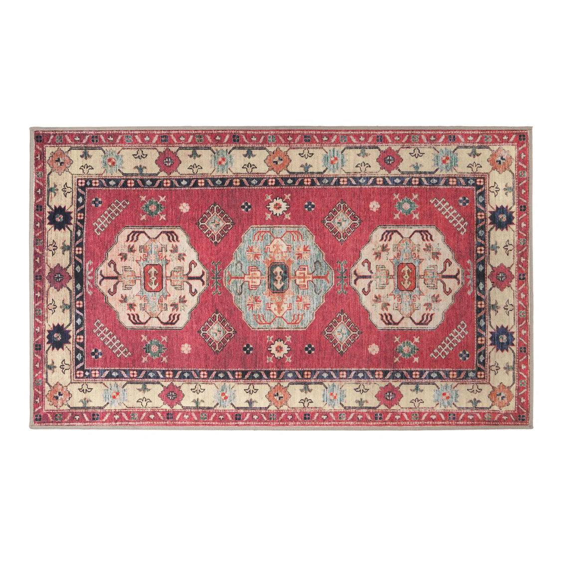 Crystal Art Gallery My Magic Carpet Washable Area Rug- Shary Coral 3 x 5 ft