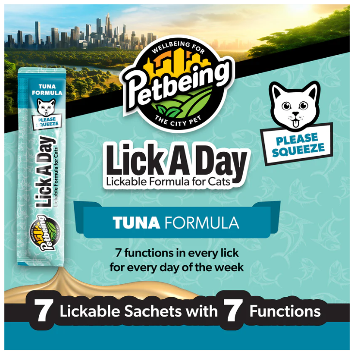 Petbeing Lick A Day Tuna Formula Cat Supplement 7 ct