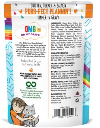 Weruva B.F.F. Oh My Gravy Purr-Fect Plannin'! Chicken, Turkey, & Salmon Dinner In Gravy Grain-Free Wet Cat Food