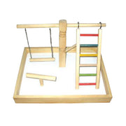 A&E Large Wood Table Top Bird Play Station 20 x 15 x 14 in