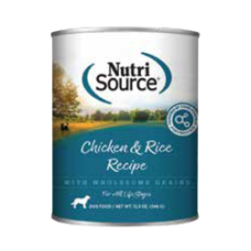 Nutrisource Chicken & Rice Recipe with Wholesome Grains Canned Dog Food