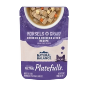 Natural Balance Platefulls Indoor Formula Chicken & Chicken Liver in Gravy Grain-Free Wet Cat Food Pouch