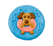 Bosco & Roxy Summer Pool Party Wet Fur Don't Care Dog Treat Cookie