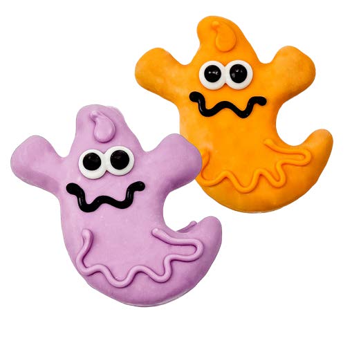 Bosco & Roxy Halloween Colorful Ghosts Dog Cookie Treat, Assorted