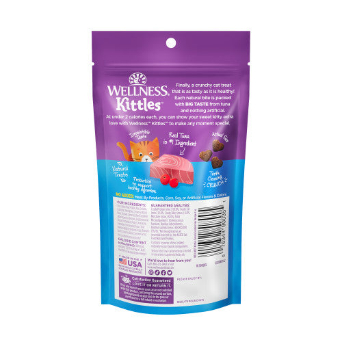 Wellness Kittles Grain-Free Tuna & Cranberries Recipe Crunchy Cat Treats 2 oz