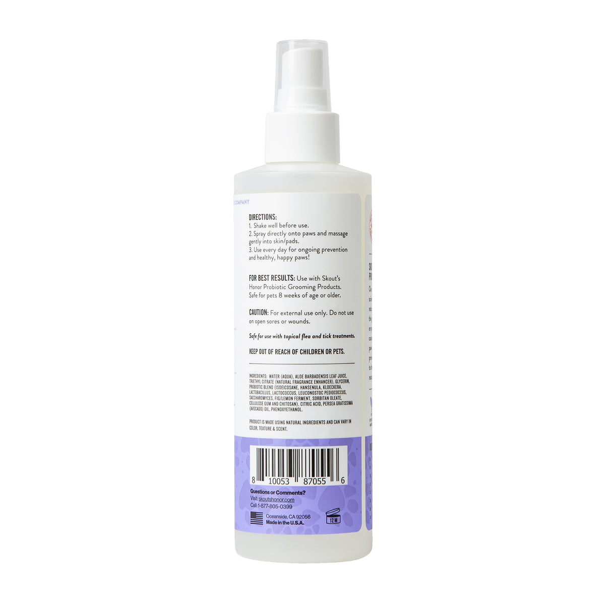 Skout's Honor Probiotic Paw Spray for Dogs & Cats 8 oz