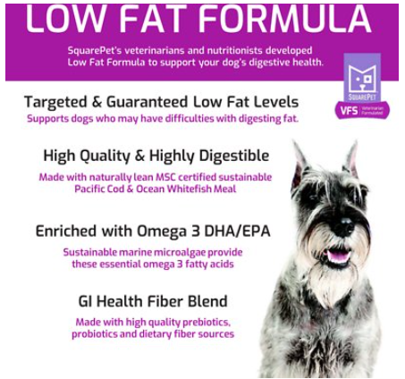 Squarepet Veterinarian Formulated Solutions Low Fat Dog Food