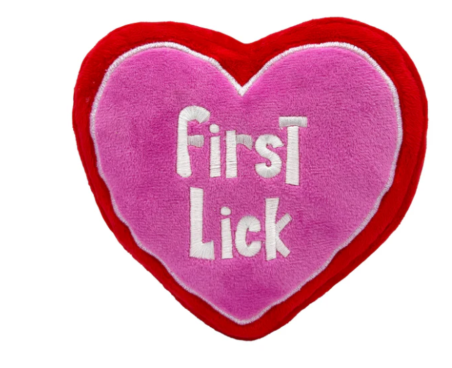 Huxley & Kent I Ruff You Plush Double Sided Valentine's Day Dog Toy, 7 x 6 x 2.5 in