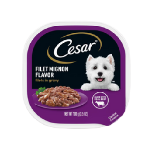 Cesar Filets in Gravy Filet Mignon Flavor Small Breed Adult Wet Dog Food