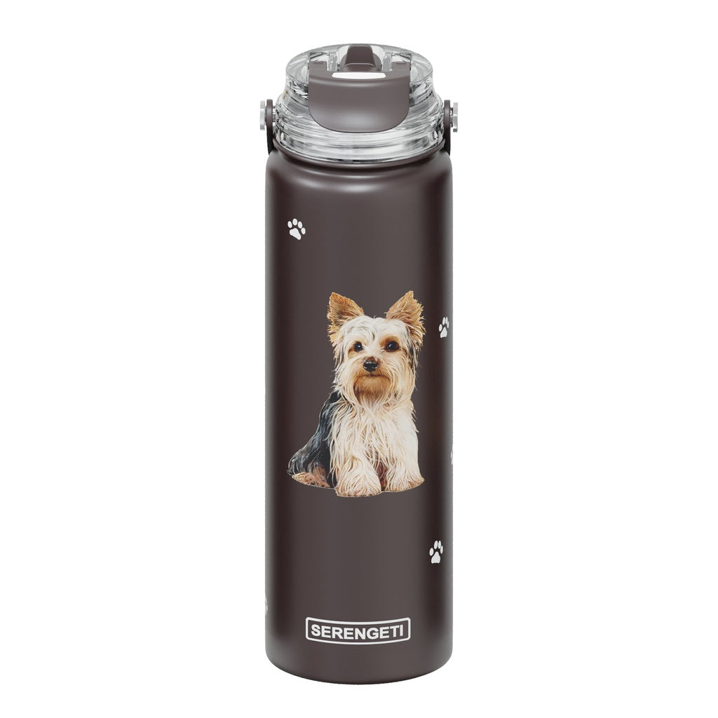 E & S Imports Serengeti Yorkie Stainless Steel Water Bottle 24 oz