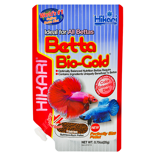 Hikari Betta Bio-Gold Floating Fish Food Pellets .7 oz