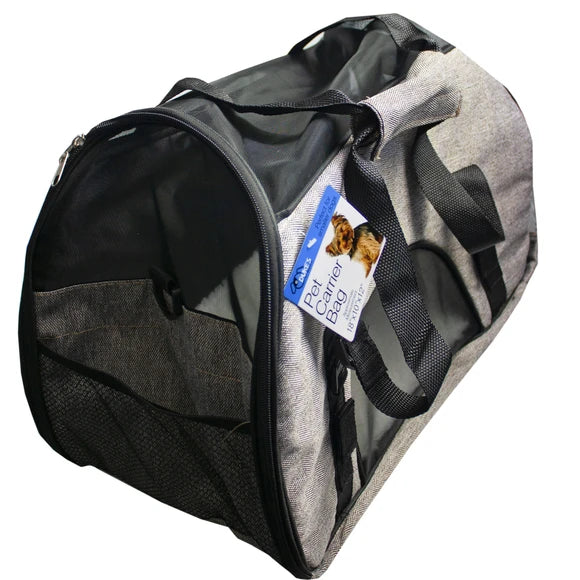 Kole Imports Collapsible/Foldable Mesh & Cloth Pet Carrier Bag