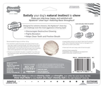 Nylabone DuraChew Power Chew Dental Dinosaur Dog Chew Toy up to 25 lbs