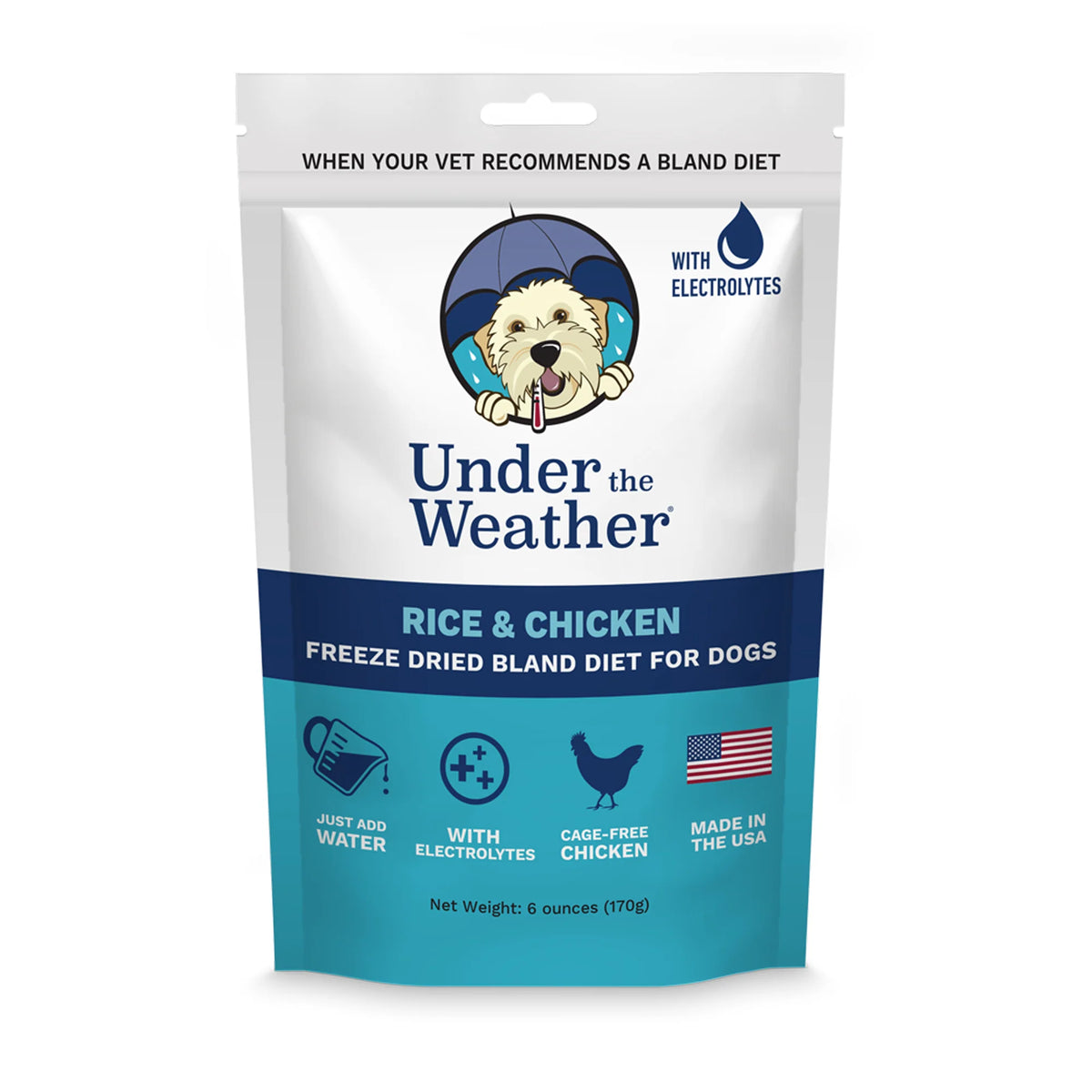 Under The Weather Chicken & Rice Freeze-Dried Bland Diet for Dogs 6 oz