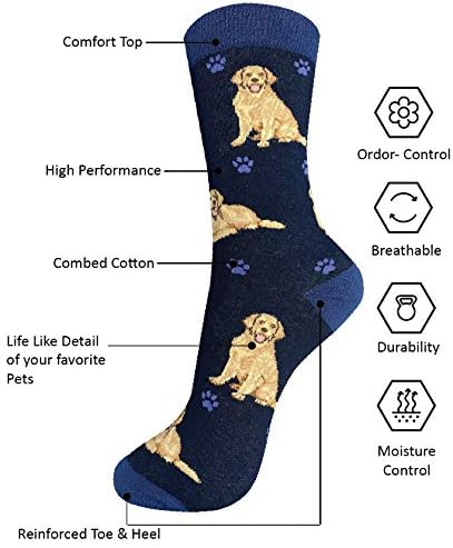 E & S Imports Pet Lover Socks Golden Retriever Dog, Unisex, One Size Fits Most