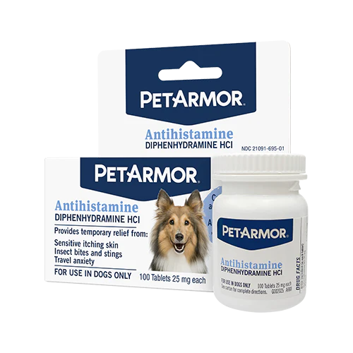 Petarmor Antihistamine Allergy Tablets for Dogs 100 ct