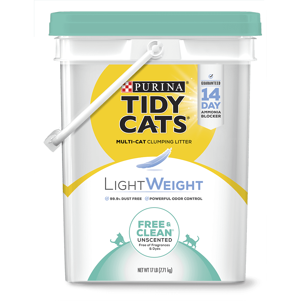 Tidy Cats LightWeight Free & Clean Multi-Cat Clumping Cat Litter Pail 17 lb