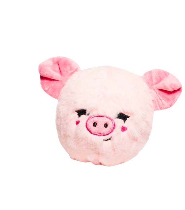 Hugsmart Spring Pig Plush Dog Toy 5.5 in