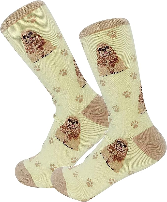 E & S Imports Pet Lover Socks Cocker Spaniel Dog, Unisex, One Size Fits Most