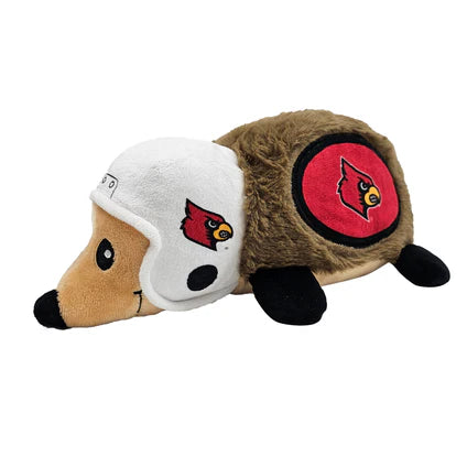 Pets First Louisville Cardinals Plush Hedgehog Dog Toy