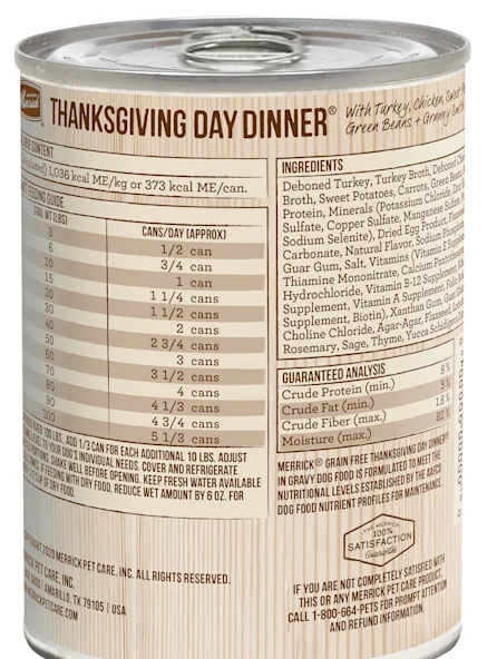 Merrick Thanksgiving Day Dinner Grain-Free Canned Dog Food