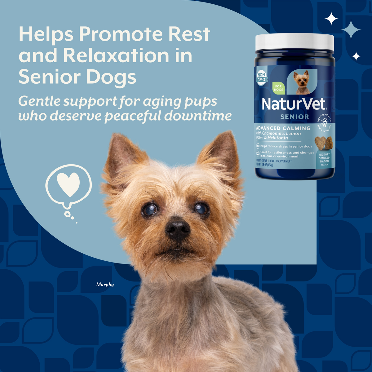 Naturvet Senior Advanced Calming Aid Dog Soft Chews 60 ct