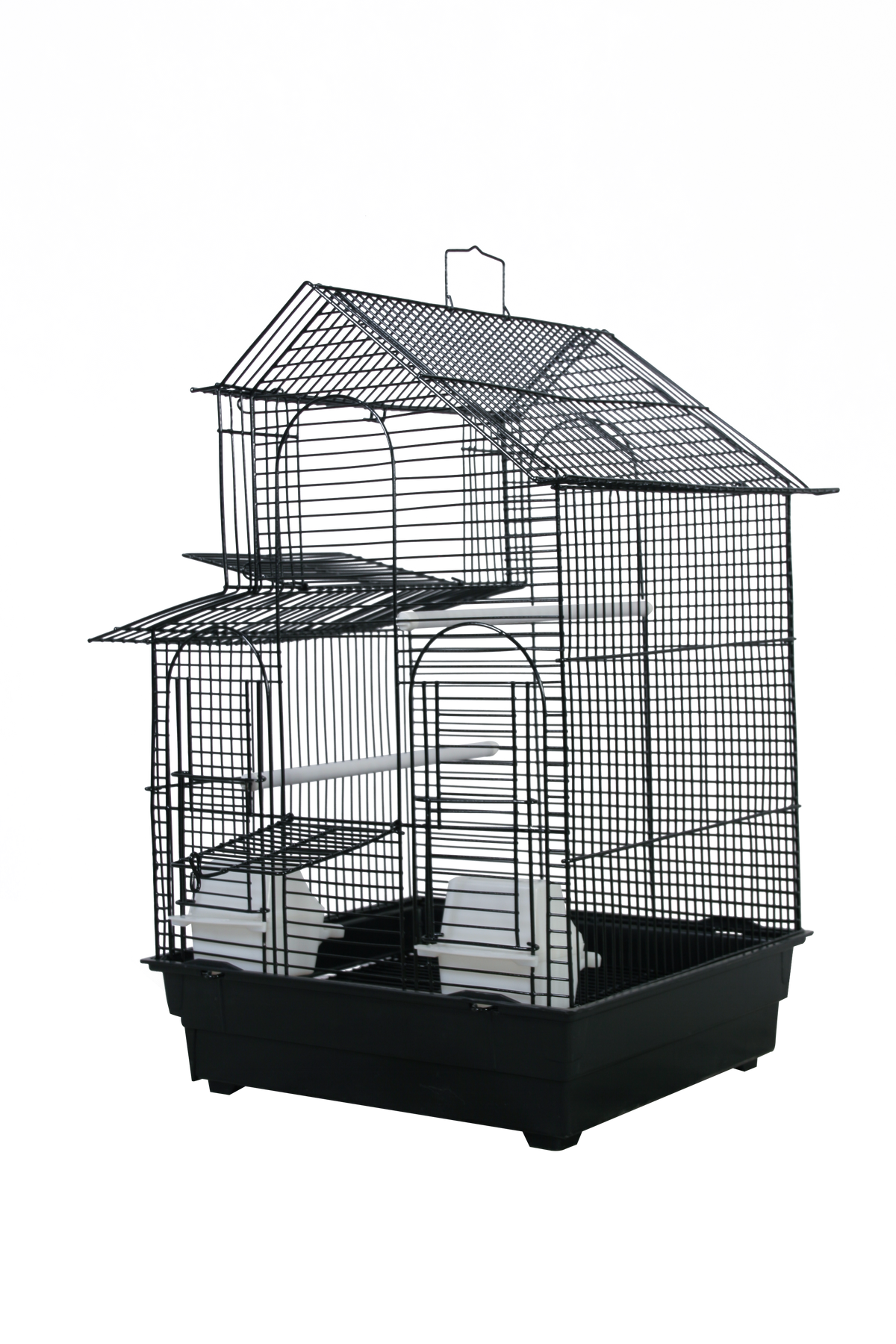 A&E House Top Black Bird Cage 16 x 14 x 23 in