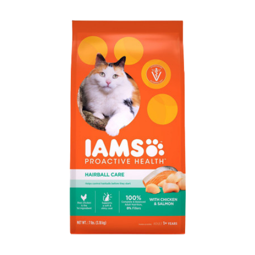 Iams Proactive Health Hairball Care Dry Cat Food 7 lb