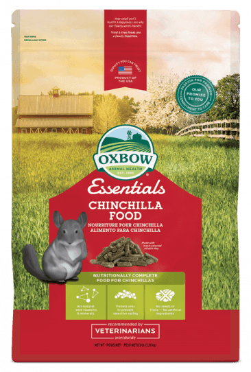 Oxbow Essentials Chinchilla High Fiber Low Fat Food 3 lb
