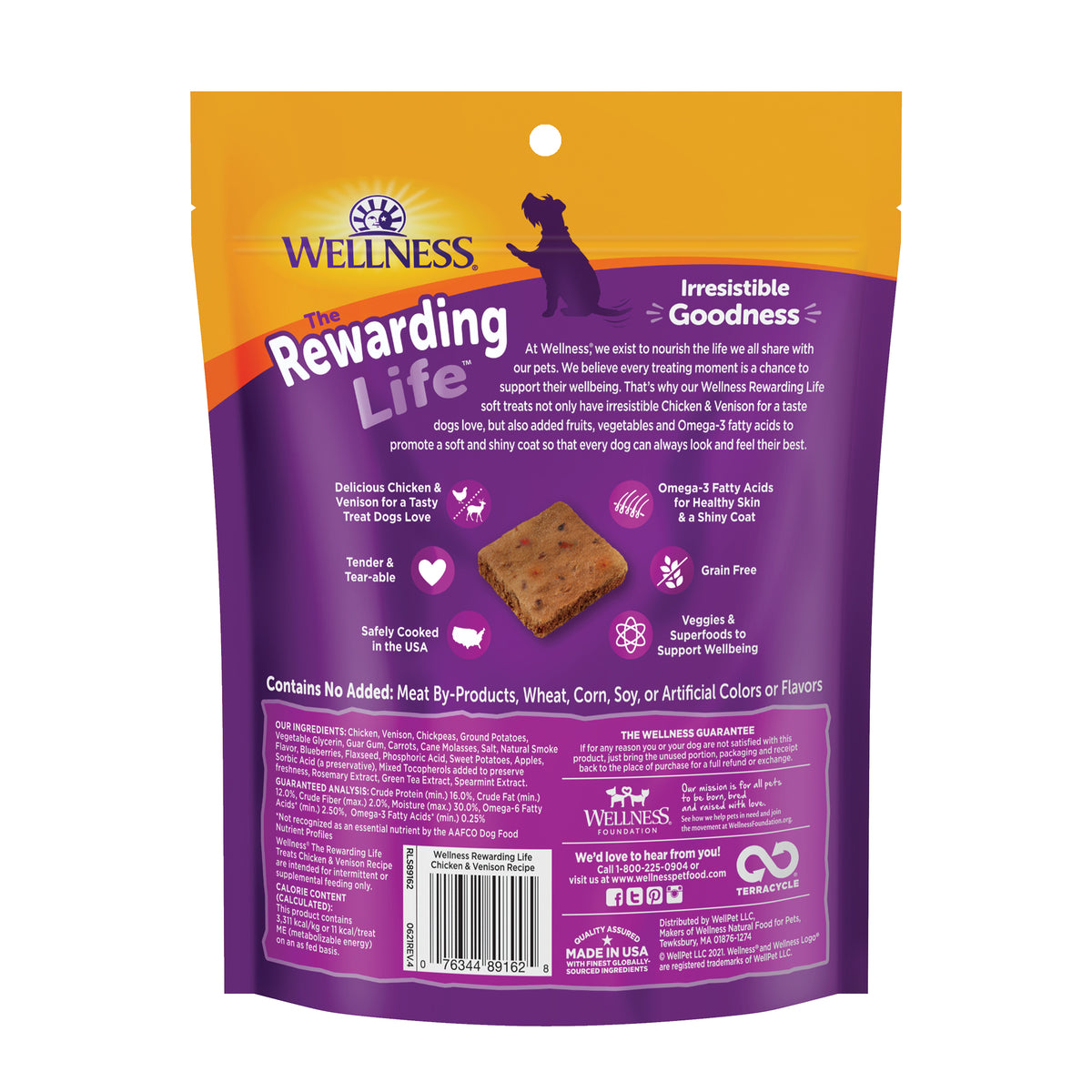 Wellness Rewarding Life Chicken & Venison Recipe Dog Training Treats 6 oz
