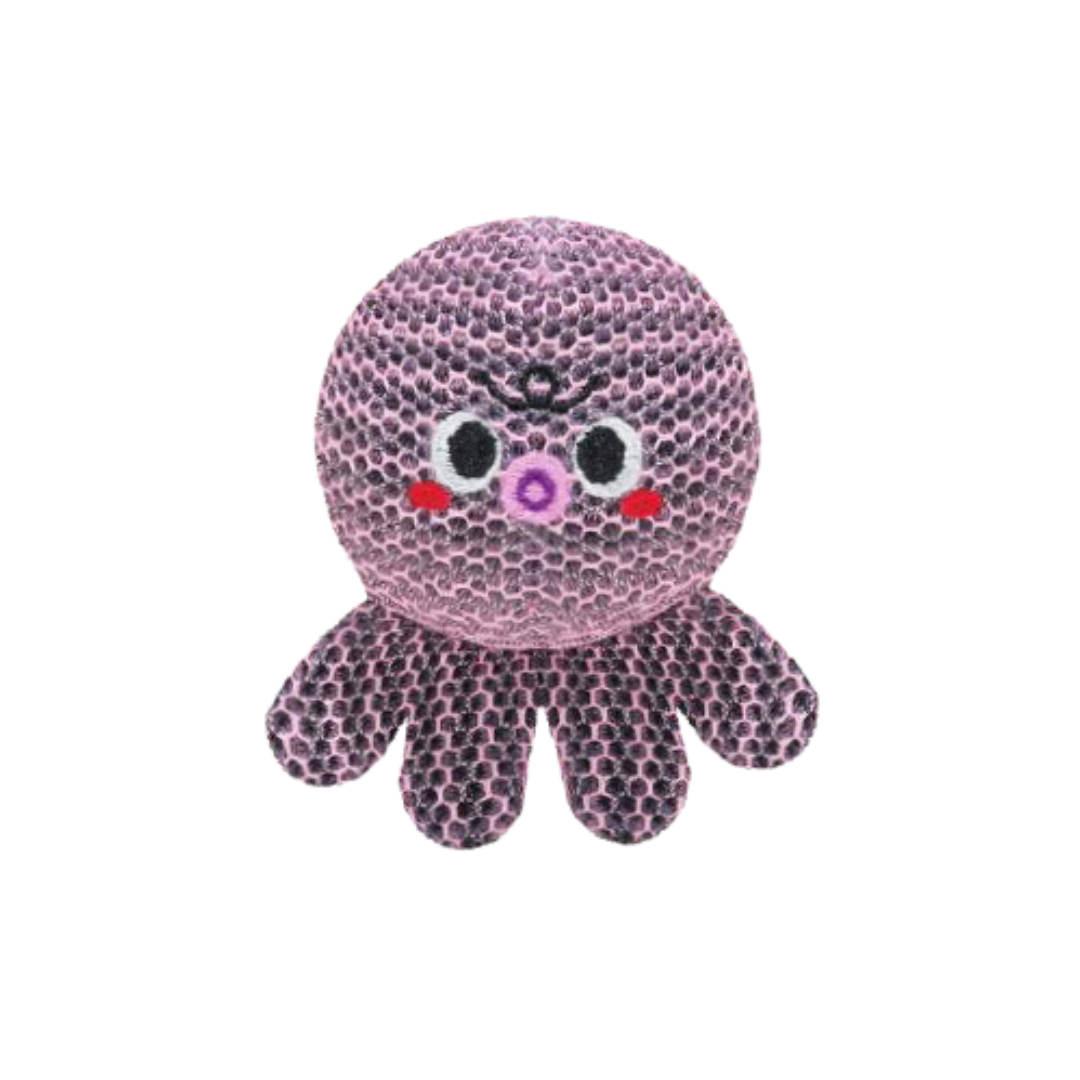 Hugsmart Summer Ocean Pals Plush Mesh Octopus Dog Toy 5 in