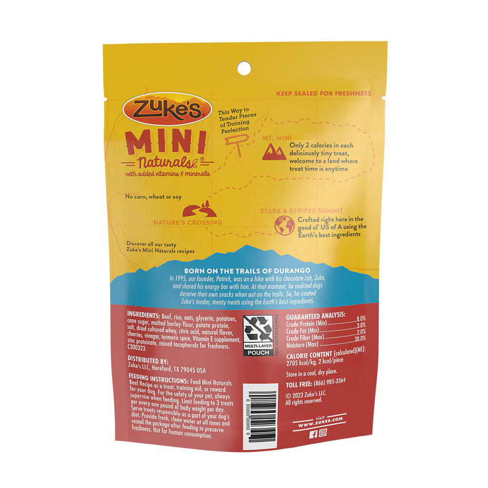 Zuke's Mini Naturals Beef Recipe Dog Treats