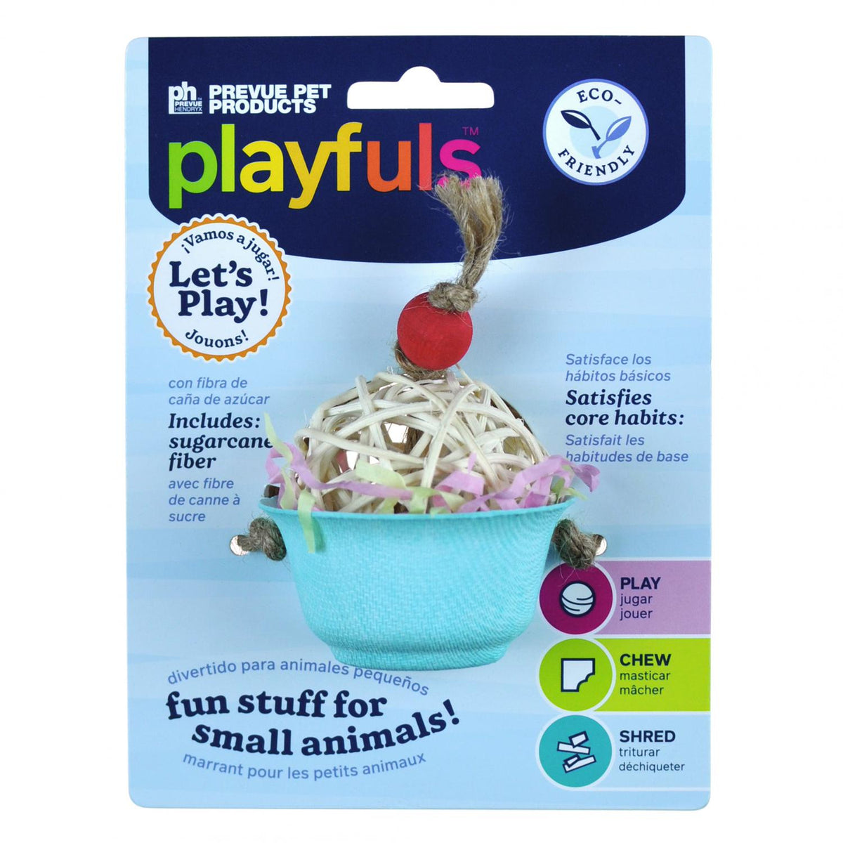 Prevue Sugarcane Cupcake Small Animal Toy
