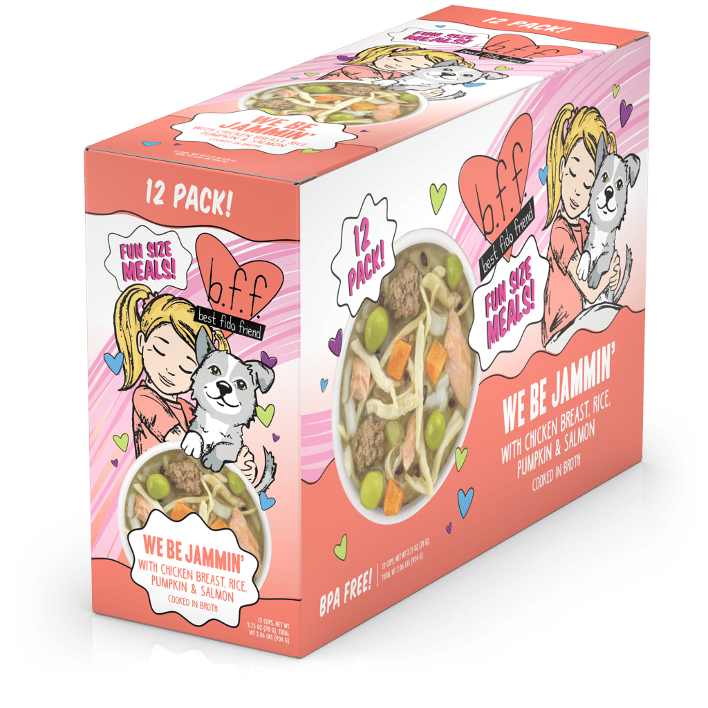 Weruva B.F.F. Fun Size Meals We Be Jammin' with Chicken Breast, Rice, Pumpkin & Salmon Cooked in Broth Wet Dog Food