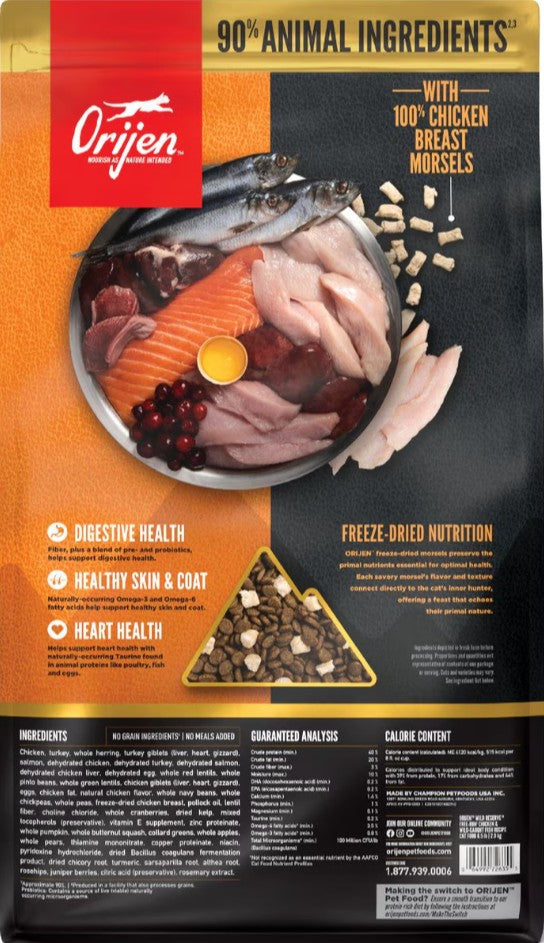 Orijen Wild Reserve Free-Run Chicken & Wild Caught Fish Recipe Dry Cat Food 6.5 lb