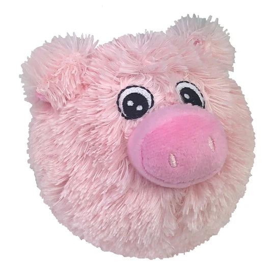 Petlou EZ Squeaky Pig Ball Stuffing-Free Dog Toy 4 in