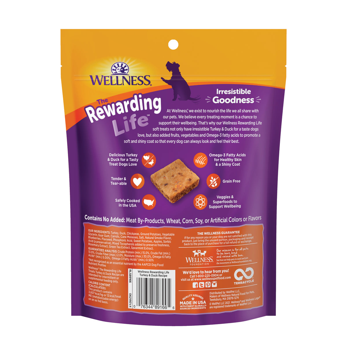 Wellness Rewarding Life Turkey & Duck Recipe Dog Training Treats 6 oz