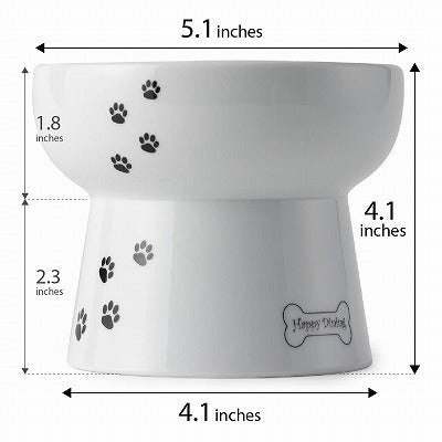 Necoichi Raised Porcelain Dog Water Bowl 10 oz