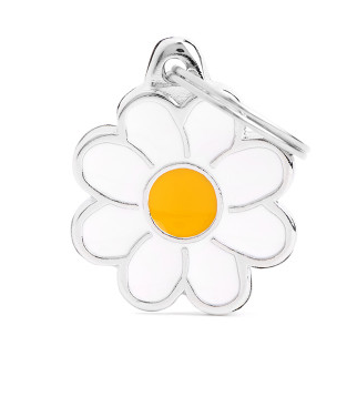 Myfamily Enamel Daisy Personalized Dog ID Tag