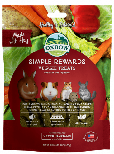 Oxbow Animal Health Simple Rewards Baked Hay & Veggie Treats 3 oz