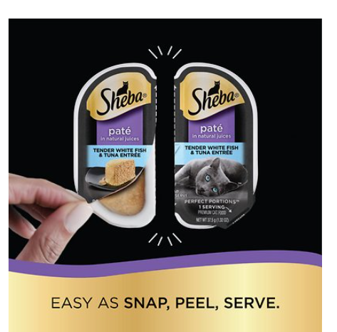 Sheba Perfect Portions Savory Whitefish & Tuna Pate In Natural Juices Entree Wet Cat Food