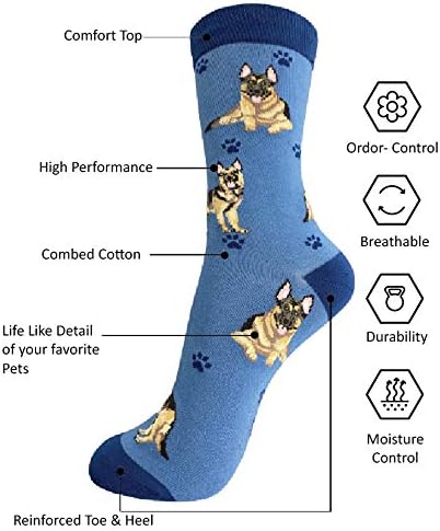 E & S Imports Pet Lover Socks German Shepherd Dog, Unisex, One Size Fits Most
