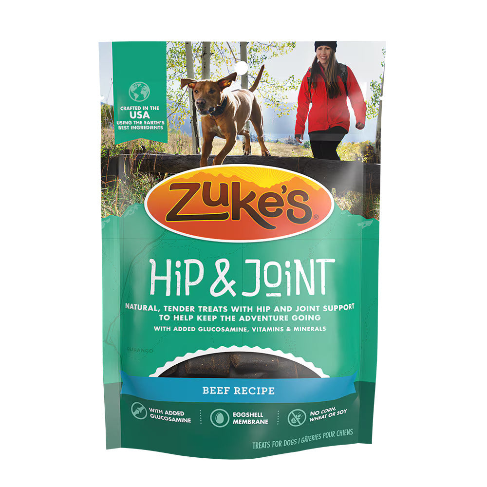 Zuke's Hip Action Joint Support Roasted Beef Dog Treats 1 lb