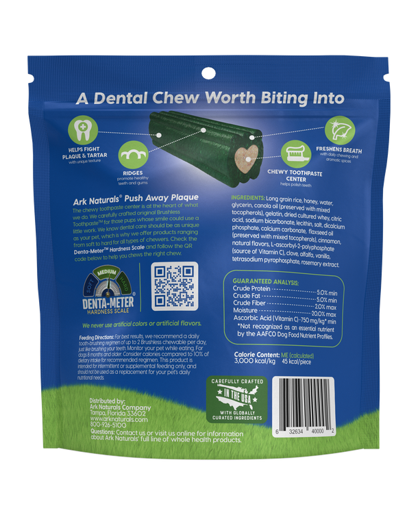 Ark Naturals Brushless Toothpaste Small Gluten-Free Dental Dog Treats