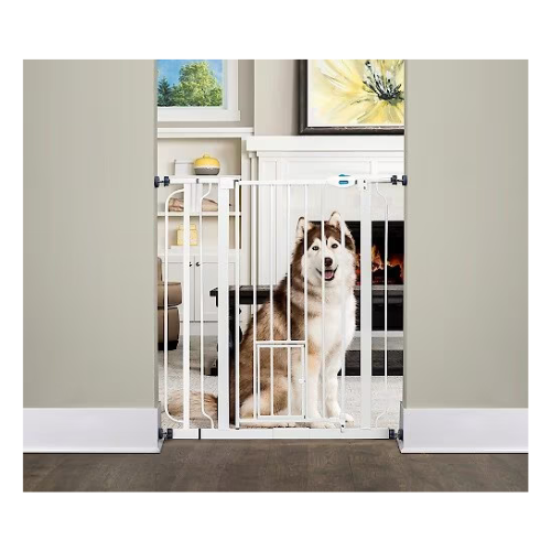Carlson Extra Tall Walk-Thru Gate with Pet Door